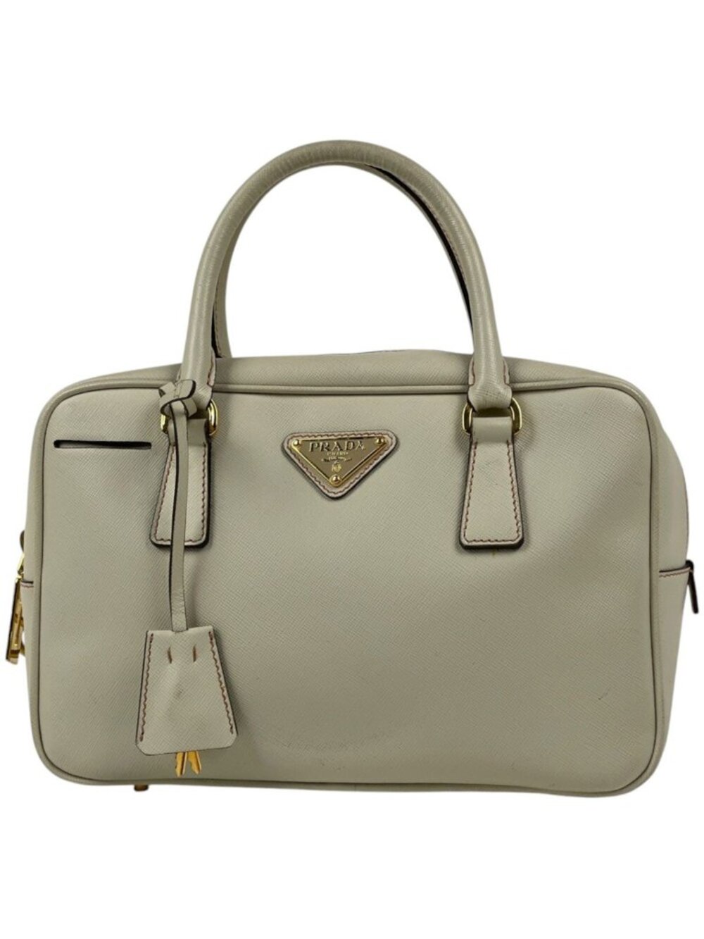 Prada Handbag Saffiano Leather Ivory